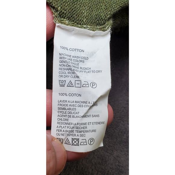 Tommy Bahama Sz S Sweater Mens Green Linen Blend 1/4 Zip Reversible Casual C16 - Picture 6 of 8